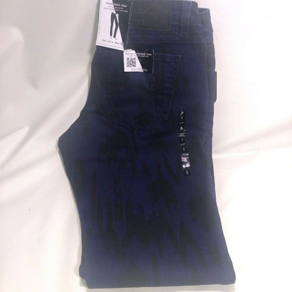 Volcom Stix Skinny Shortie Fit Black And Blue Wome